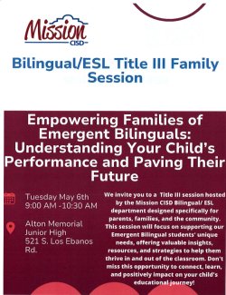 Bilingual/ESL Title III Family Session